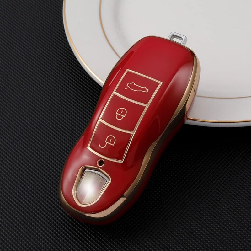 SANRILY Red TPU Key Cover for Porsche - Image 3