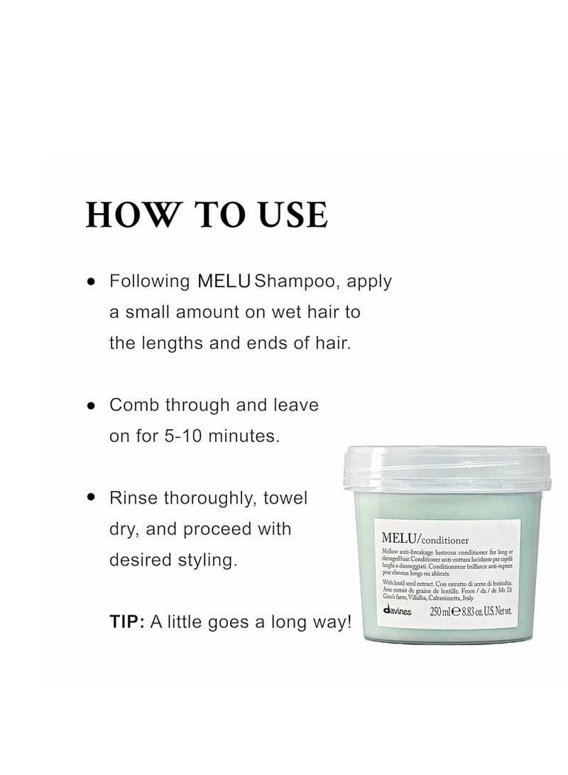 Davines Davines MELU Conditioner, Anti-Breakage Conditioner For Long Hair And Damaged Hair - Image 3