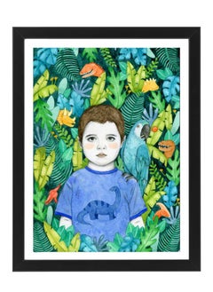 Abstract Botanical Portrait Illustrations Poster With Frame 30x40 cm