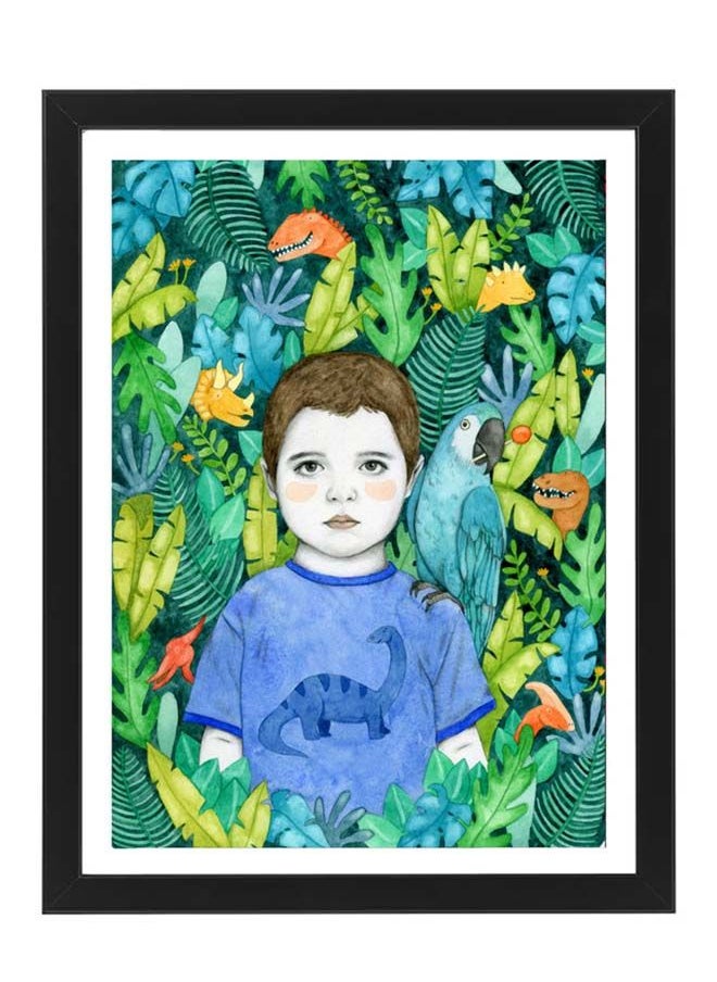 Boomah Accessories Abstract Botanical Portrait Illustrations Poster With Frame 30x40 cm 