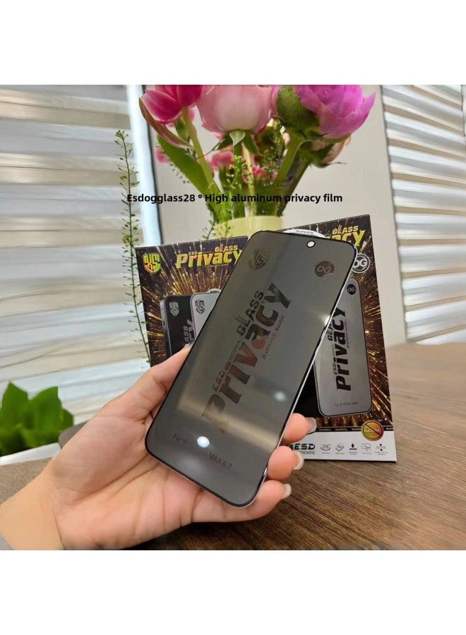 Applicable To Apple 15 High Aluminum Anti-peep Tempered Film Iphone14promax Dust Net 13pro Full Screen 12/11/X-Color:ESD Dust Net Anti-static High Aluminum Anti-peep Film-Dimensions:iphone16 (special Thick Glue, High Adhesion To The White Edge) - Image 4