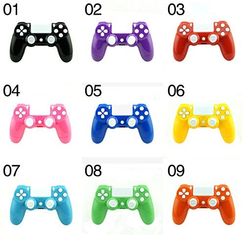 WPS Touch Pad Thumbsticks Dpad Home Full Buttons Set Replacement Parts for PS4 Playstation 4 Dualshock 4 Controller Shell (for GEN 1 Controllers) (White) - Image 2