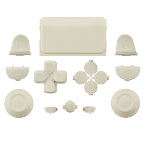 WPS Touch Pad Thumbsticks Dpad Home Full Buttons Set Replacement Parts for PS4 Playstation 4 Dualshock 4 Controller Shell (for GEN 1 Controllers) (White) - Image 5