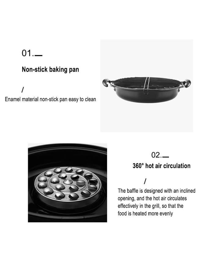 Asador para estufa mexicano con disco Giratorio - mexican stove with grill spinning metal disc - Stainless Steel Enamel Inoxidable - Stovetop Grill(2 discs) - Image 4