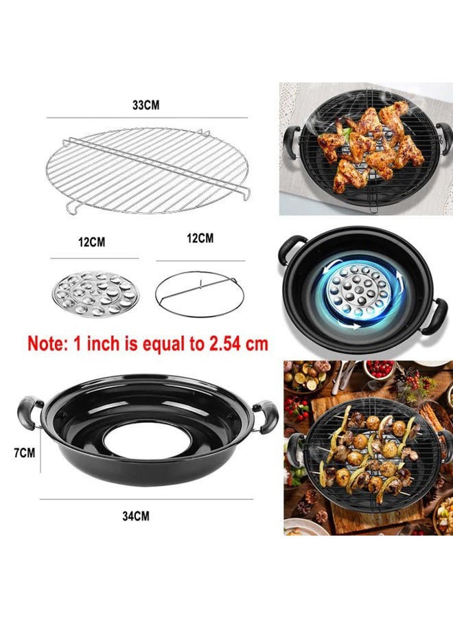 Asador para estufa mexicano con disco Giratorio - mexican stove with grill spinning metal disc - Stainless Steel Enamel Inoxidable - Stovetop Grill(2 discs) - Image 3