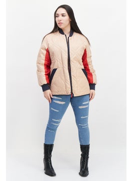 Eddie Bauer Women Plain Puffer Jacket, Peach  - Image 2
