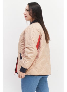 Eddie Bauer Women Plain Puffer Jacket, Peach  - Image 3