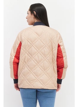Eddie Bauer Women Plain Puffer Jacket, Peach  - Image 4