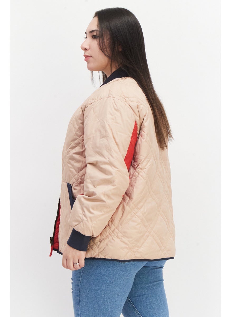 Women Plain Puffer Jacket, Peach - pzsku/ZA347E58377356467F977Z/45/_/1724351156/ec3ad5d3-63a3-438a-bd13-2dc6759268f0