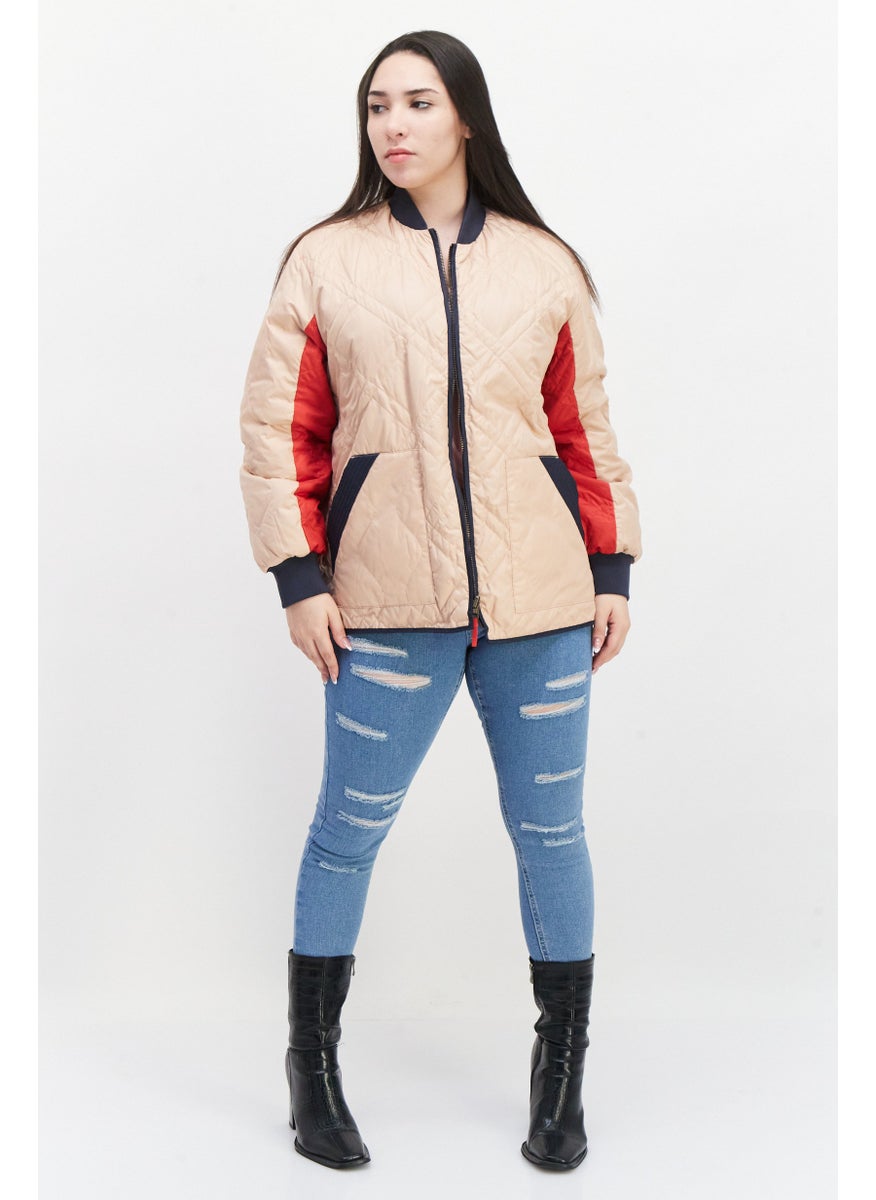 Women Plain Puffer Jacket, Peach - pzsku/ZA347E58377356467F977Z/45/_/1737295843/bb9f7db3-53b7-4f0f-b5d9-4b676d4f22ae