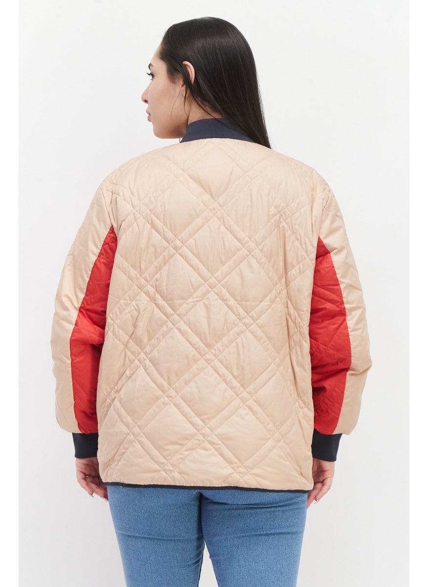 Women Plain Puffer Jacket, Peach - pzsku/ZA347E58377356467F977Z/45/_/1737295846/a152998a-d44b-4693-a648-8611bf419289