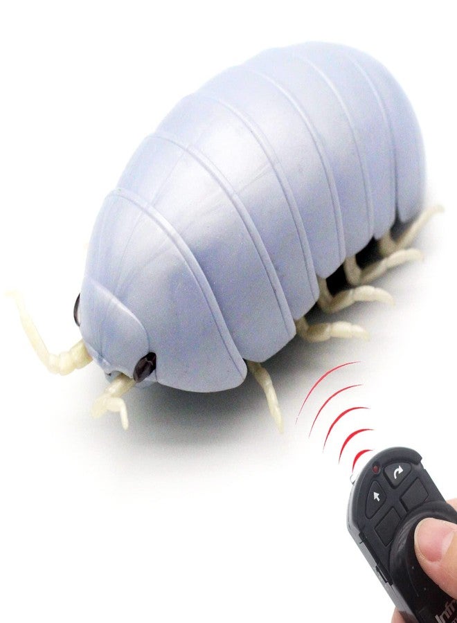 Tipmant RC Bug Remote Control Worm Realistic Pillbug Electronic Animal Prank Toy Insect Car Vehicle Kids Birthday Gifts (White) - Image 1