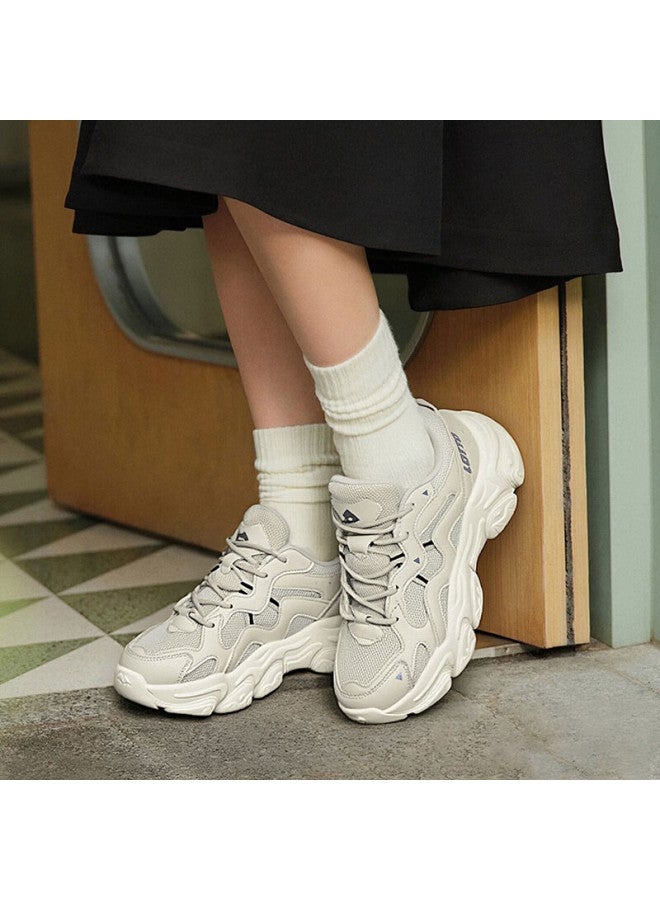 Lotto Men's Dad Sneakers Spring Retro Sports Shoes Outdoor Hiking Casual Shoes Men 725 Latte Khaki Size 41 - Image 2