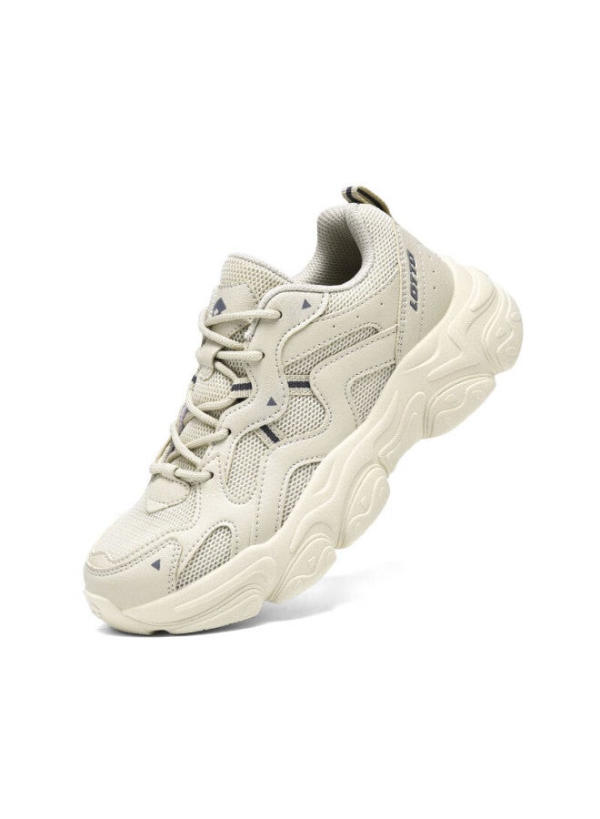 Lotto Men's Dad Sneakers Spring Retro Sports Shoes Outdoor Hiking Casual Shoes Men 725 Latte Khaki Size 41 - Image 4