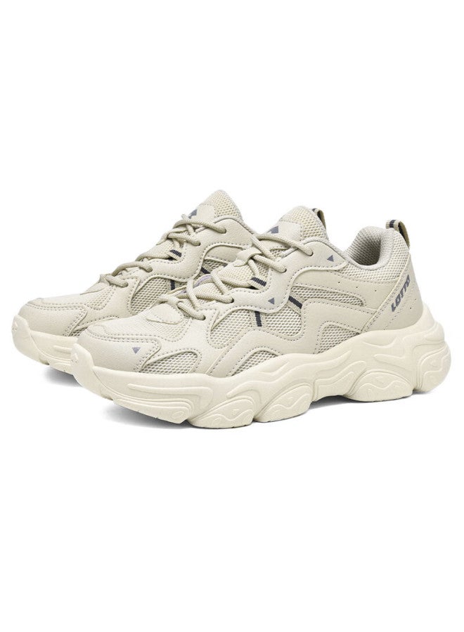 Lotto Men's Dad Sneakers Spring Retro Sports Shoes Outdoor Hiking Casual Shoes Men 725 Latte Khaki Size 41 - Image 5