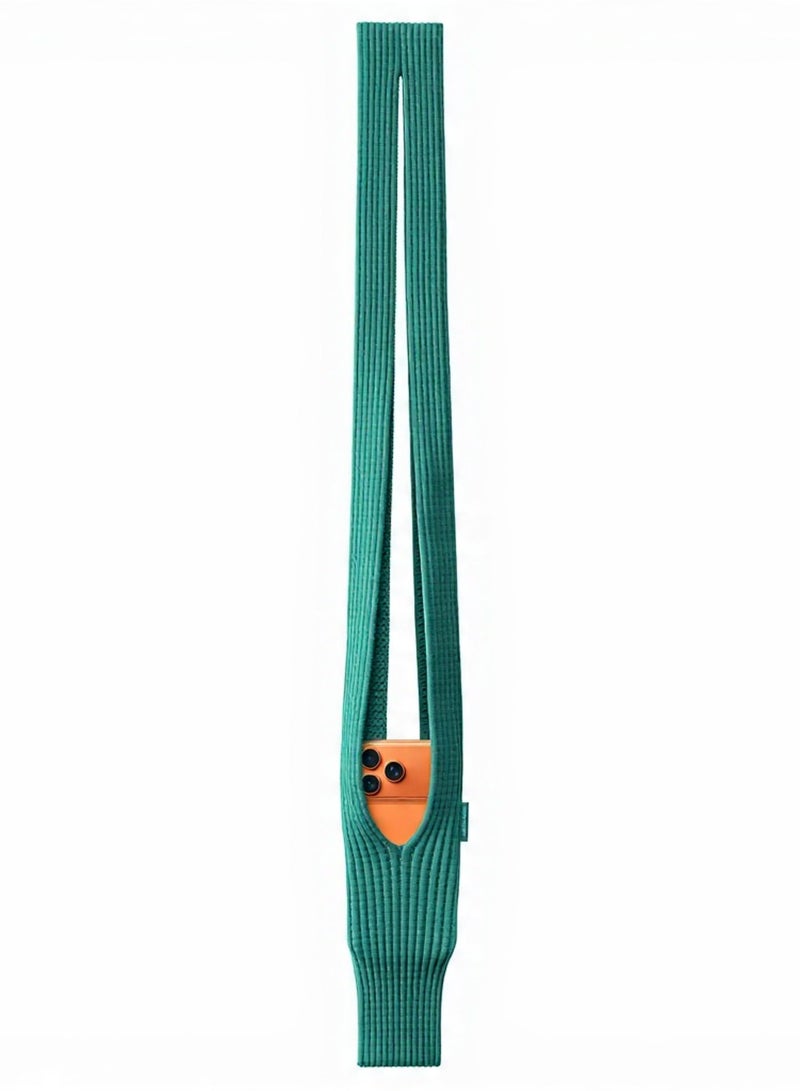 iPhone Pocket Strap - Eco-Friendly Short Strap 3D Knit Phone Pocket for iPhone 17 16 15 | Handheld & Wristlet Sleeve Pouch | High Elastic Stretch Nylon Polyester Protective Case | Sustainable Soft Fabric, Shock-Absorbing, Mini Bag Accessory | Casual Versatile Style for On-the-Go - Image 4
