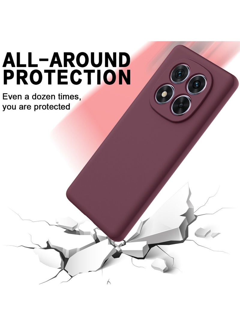 Wtech Xiaomi Poco X7 5G 2025 Premium Soft Liquid Silicone Case Cover - Maroon - Image 4