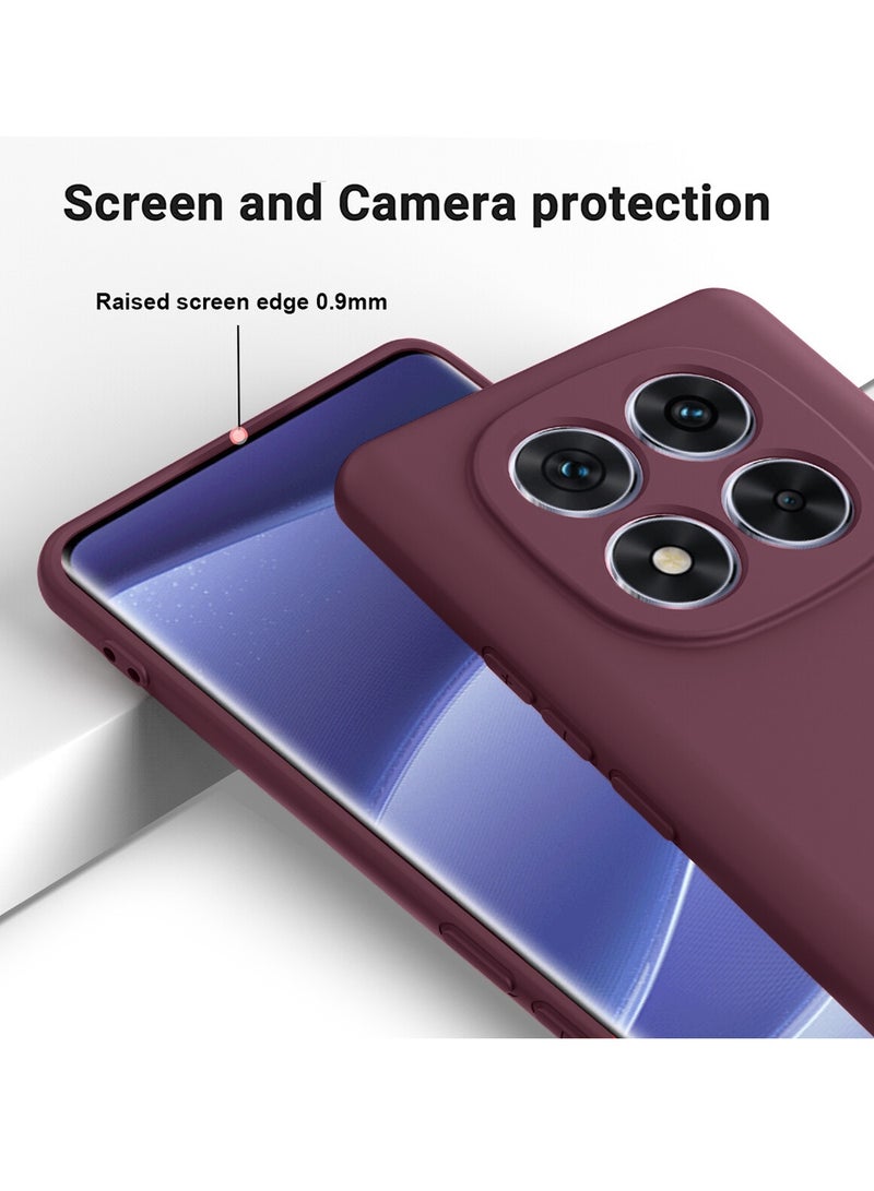Wtech Xiaomi Poco X7 5G 2025 Premium Soft Liquid Silicone Case Cover - Maroon - Image 5