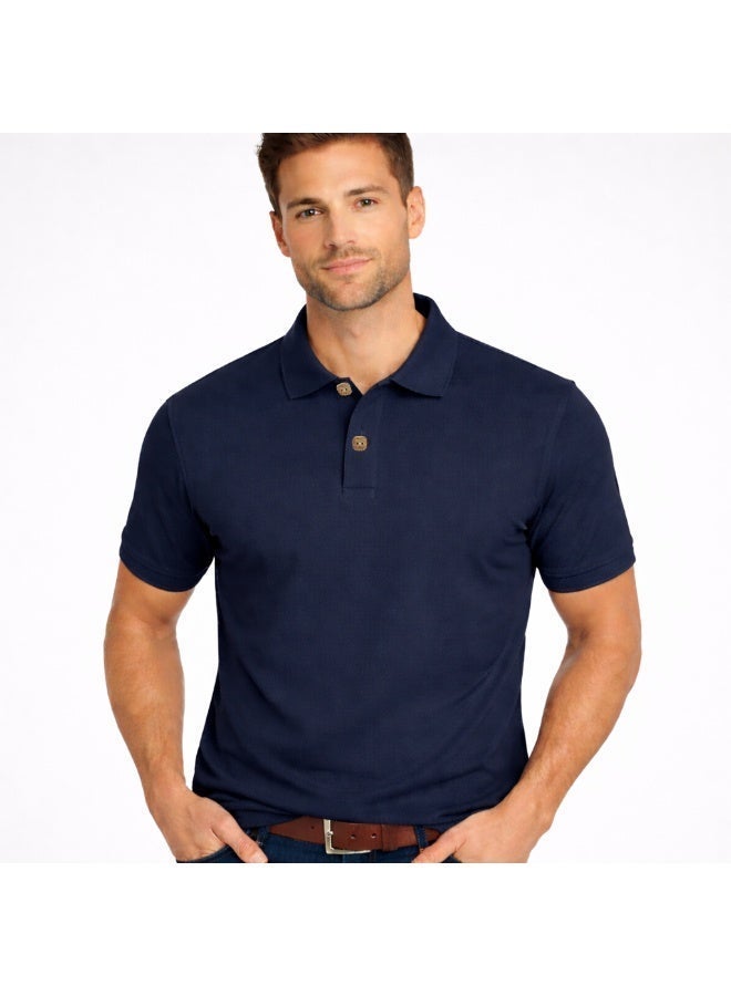 Nextt Level Navy Blue Polo T-Shirts Luxuriously Soft Eco-Friendly Fashion Sustainable Style and Supreme Comfort - Image 1