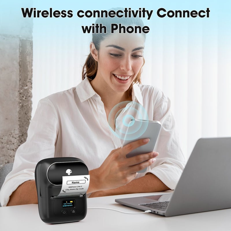 Pink Phomemo M110 Label Maker Portable Thermal Printer for Small Business - Image 3