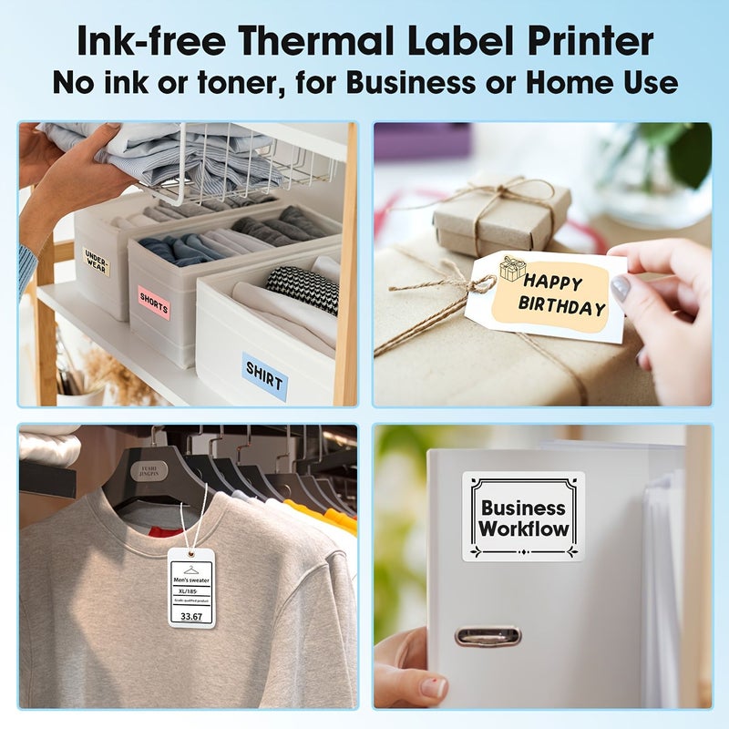 Pink Phomemo M110 Label Maker Portable Thermal Printer for Small Business - Image 5