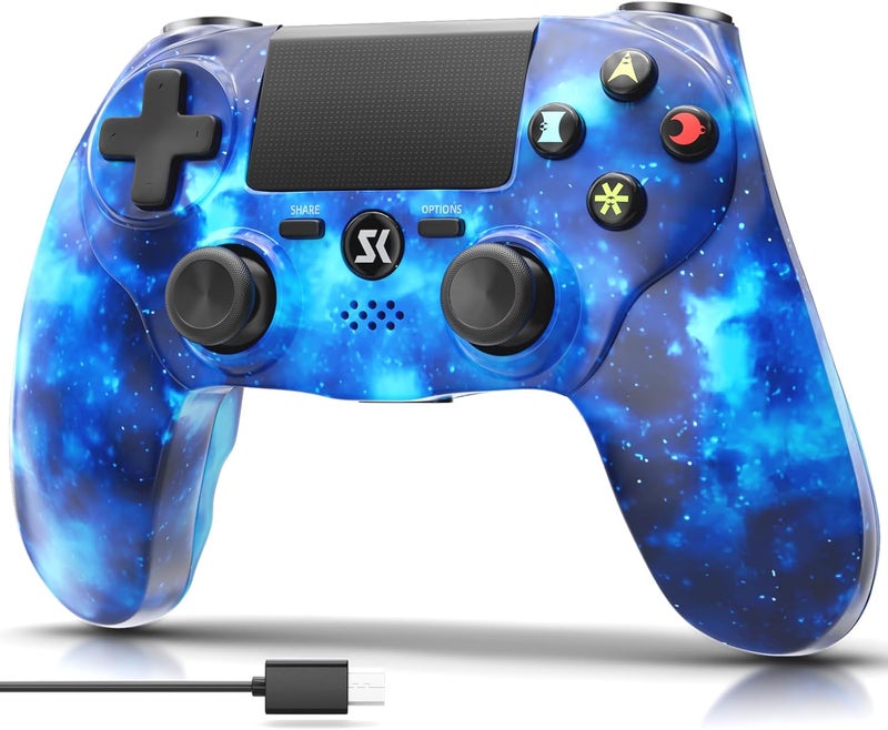 وحدة تحكم لاسلكية لـ PS4 ، و Gamepad لـ PlayStation 4 مع مزدوج الاهتزاز / مستشعر 6 محاور / لوحة لمس / جاك سماعة الرأس ، قبضة غير انزلاق إيرغونومية متوافقة مع PlayStation 4 / Slim / Pro / PC - Image 1