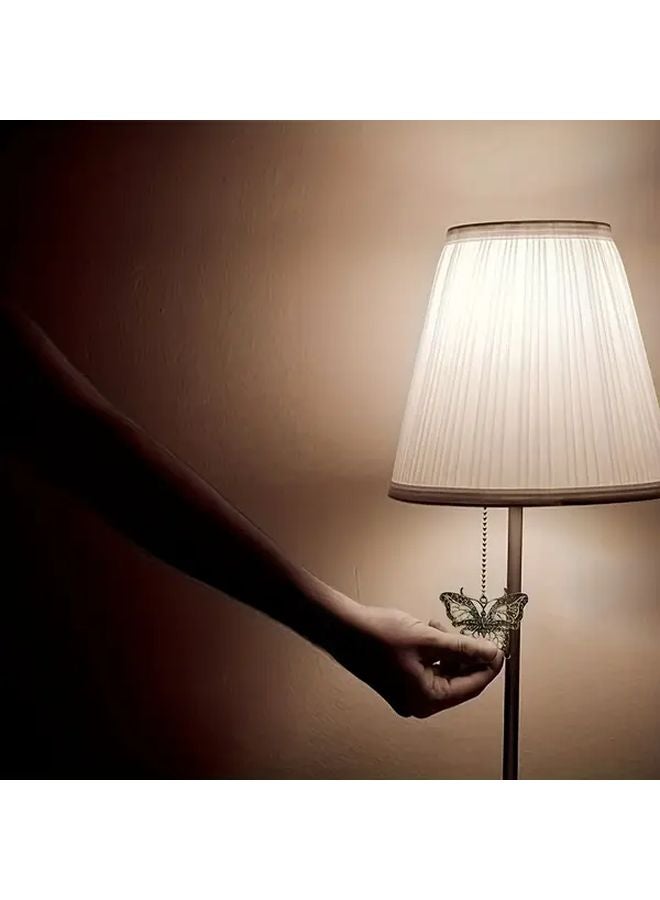 Silvery Ceiling Fan Pull Chain Extender With Dragonfly Butterfly Beaded Ball Ornaments - Image 4