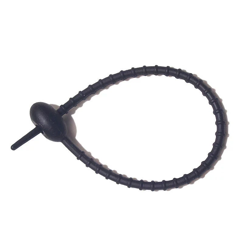 Silicone Cable Tie Organizer DIY Keychain Colorful Cord Black 