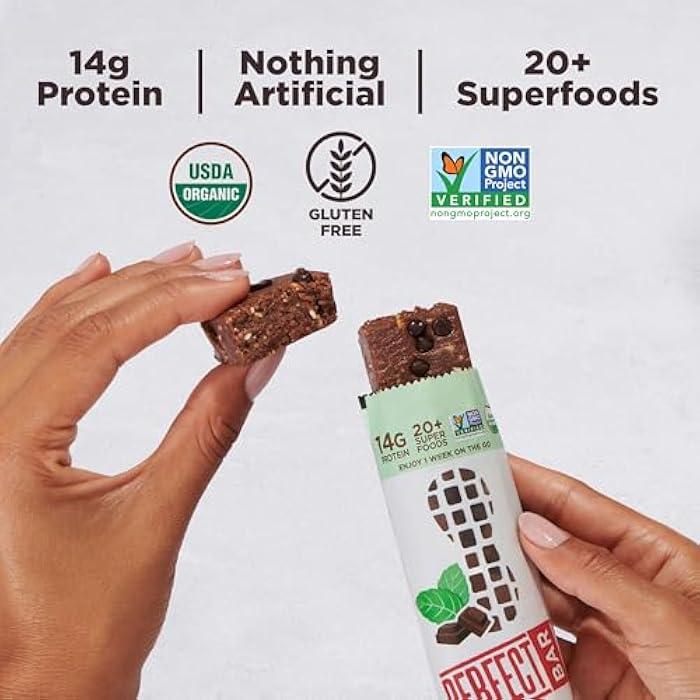 Perfect Bar Gluten-Free Chocolate Mint Peanut Butter Refrigerated Protein Bar, 2.3 oz - Image 4