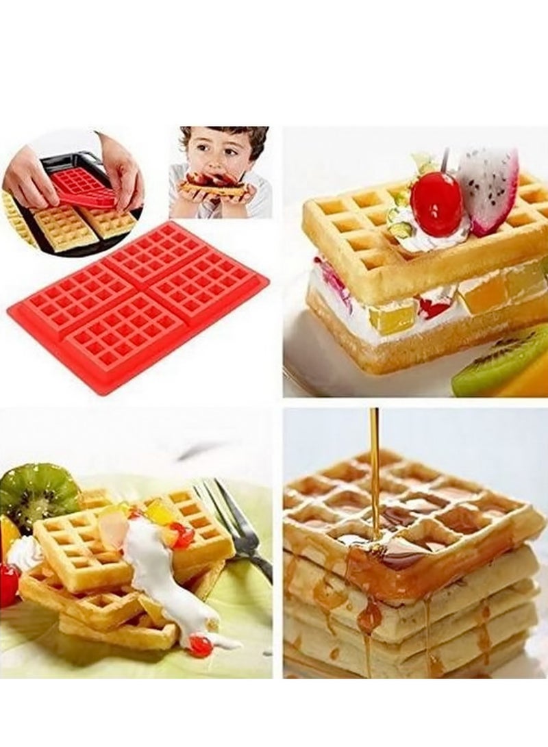 قالب سيليكون لخبز الوافل - مستطيل - ألوان متعددة  - Image 3