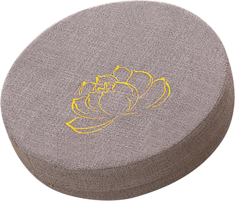 LiebeWH Meditation Cushion, Round Cushion, Foam Cotton with Linen Material for Balcony Living Room Tatami, Detachable Washable Minimalist Multifunctional Usage (Grey) - Image 3
