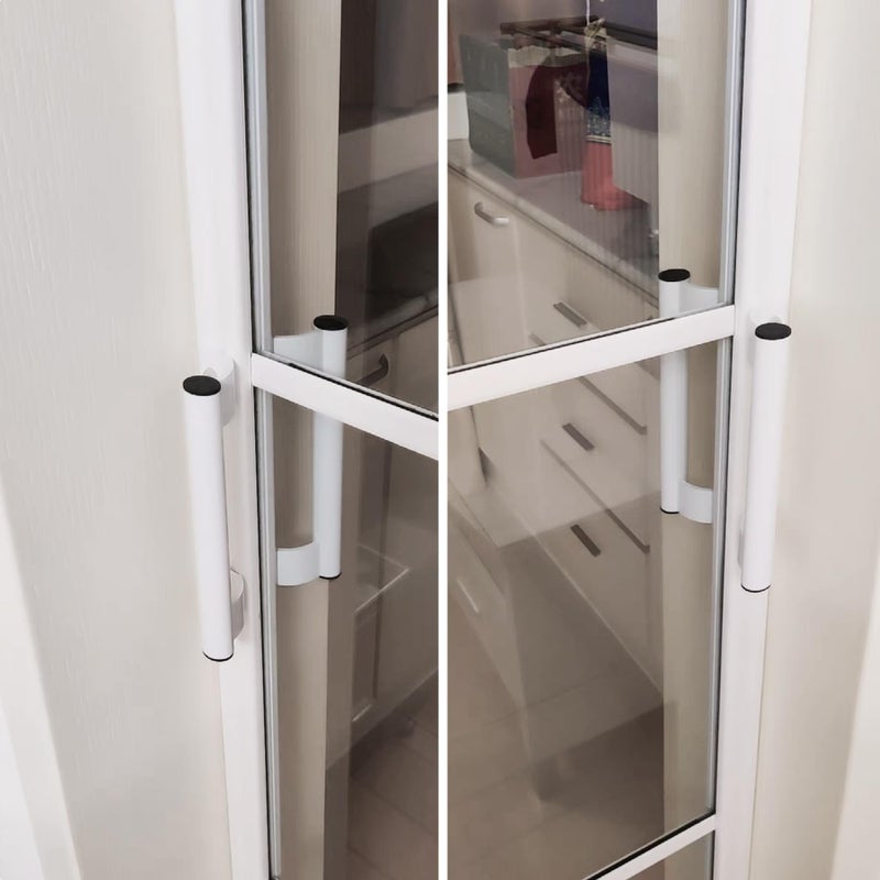 Koxhero Sliding Door Handle 8 In Metal Barn Pull Replacement - 2 Pack White Patio Handle, Aluminum Alloy Hardware For Old/Damaged Glass Door Pull - Image 2