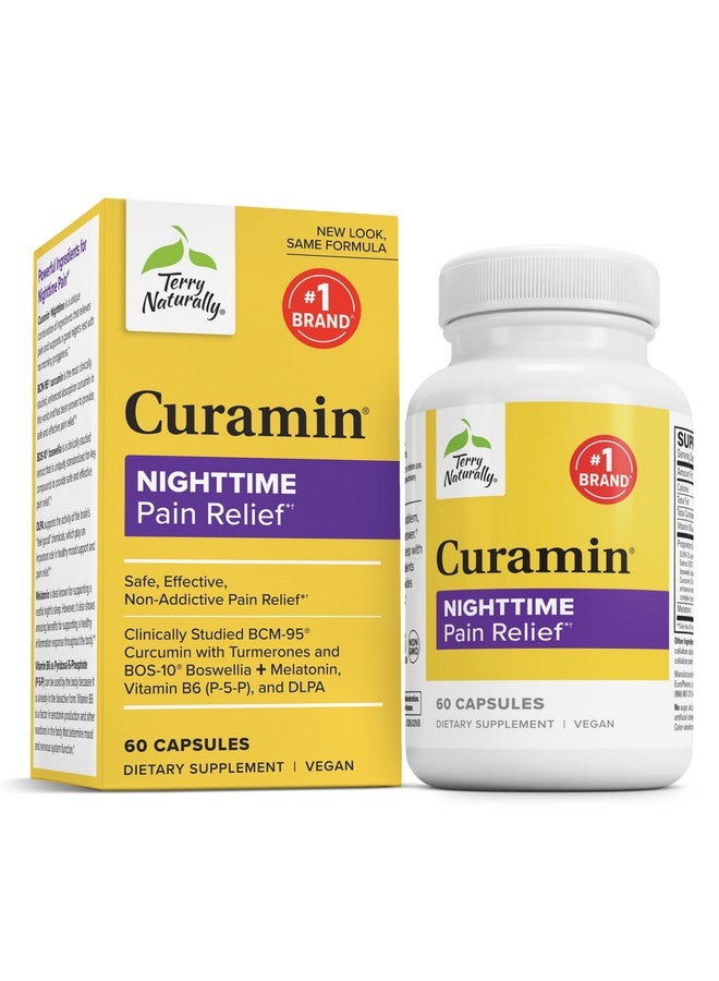 Terry Naturally Terry Naturally Curamin Nighttime - Non-GMO Supplement to Support Healthy Sleep & Relaxation - 60 Capsules  - Image 1