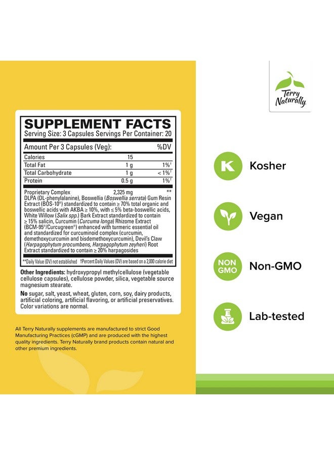 Terry Naturally Terry Naturally Curamin Nighttime - Non-GMO Supplement to Support Healthy Sleep & Relaxation - 60 Capsules  - Image 2