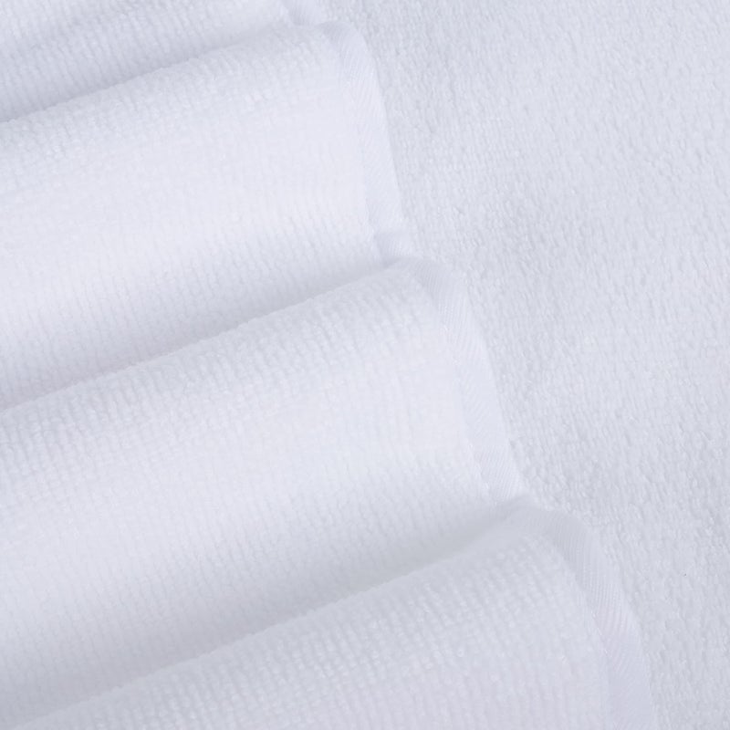 POLYTE Oversize  60 x 30 in.  Quick Dry Lint Free Microfiber Bath Towel Set  6 Piece (White) - Image 5