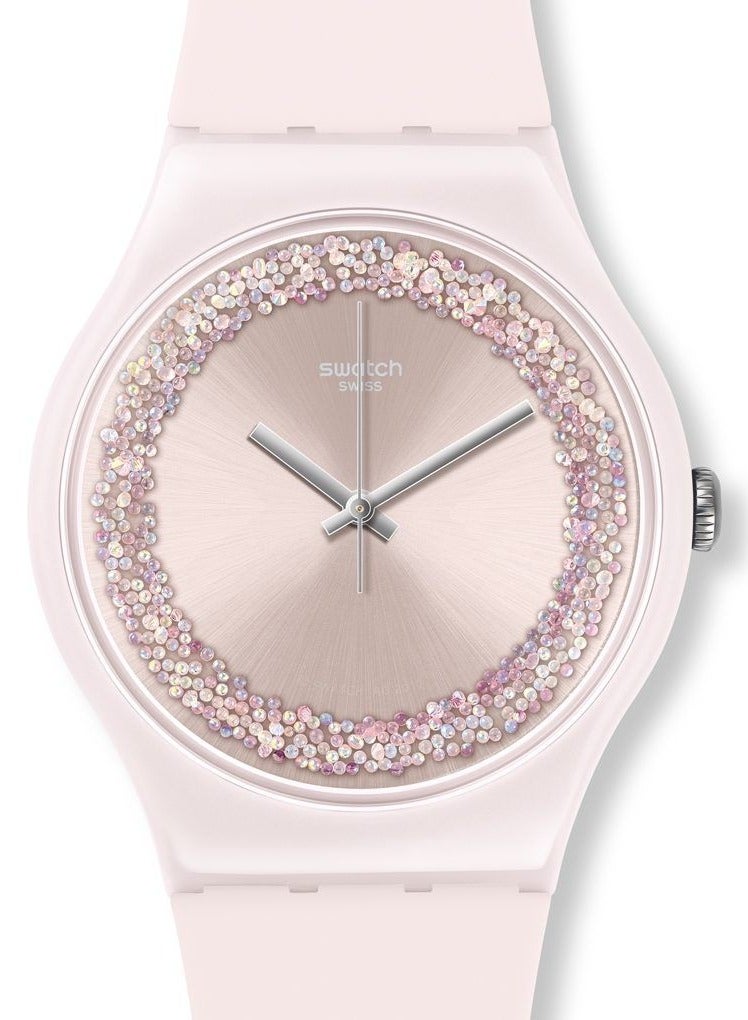 Swatch Unisex Pinksparkles Quartz Movement Water Resistant Wrist Watch - 41 Mm - Image 1