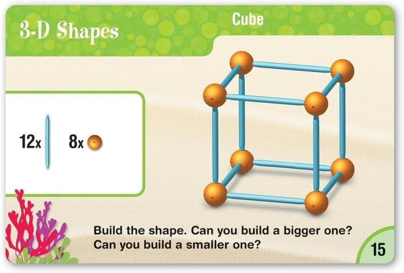 Learning Resources Dive Into Shapes! A "Sea" & Build Geometry Set 129 Piece Ages 6+ Multicolor - Image 5
