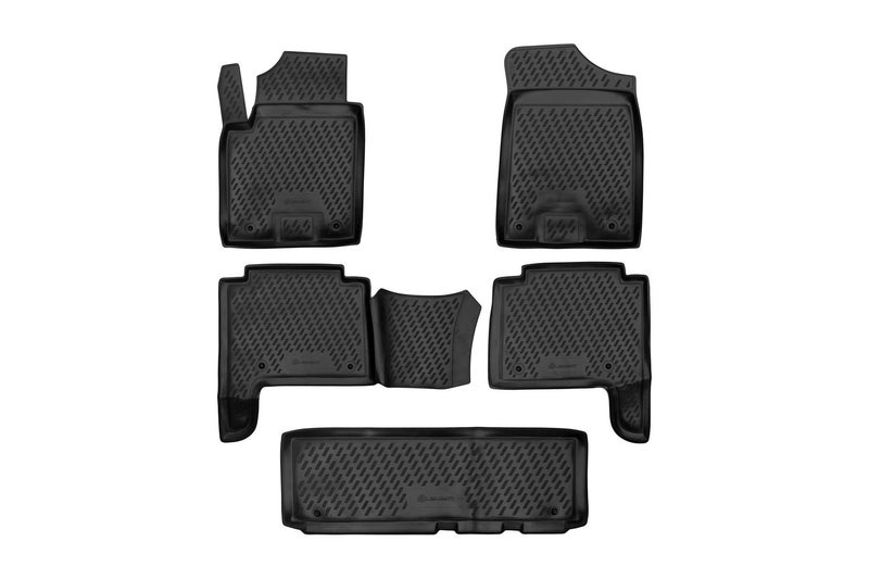 Element EXP.CARNIS00039 Rubber Car Mats for Nissan Patrol 2010 – 5 Pieces, Black - Image 5
