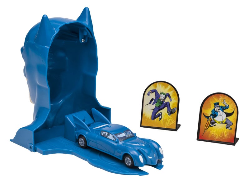 DecoPac DecoSet Batman to the Rescue Cake Topper  4 Piece Cake Decoration  Includes Batman Case With a Hidden Fold Out Batmobile Launcher  Free Wheeling Batmobile Car  and Joker and Penguin - Image 3