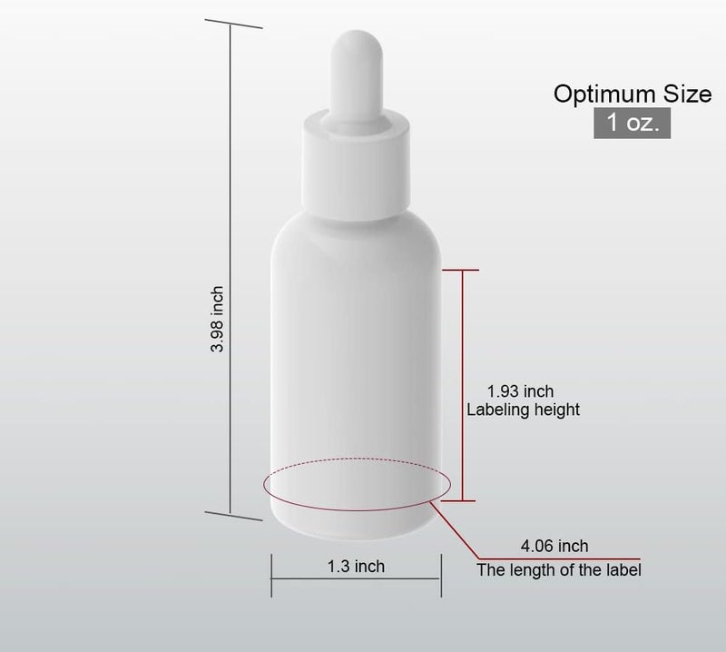 seafulee 1oz White Coated Eye Glass Dropper Bottles (30ML) with White Cap and Pipettes, UV Safe Bottles for Essential Oils and Aromatherapy (Pack of 6) - Image 3