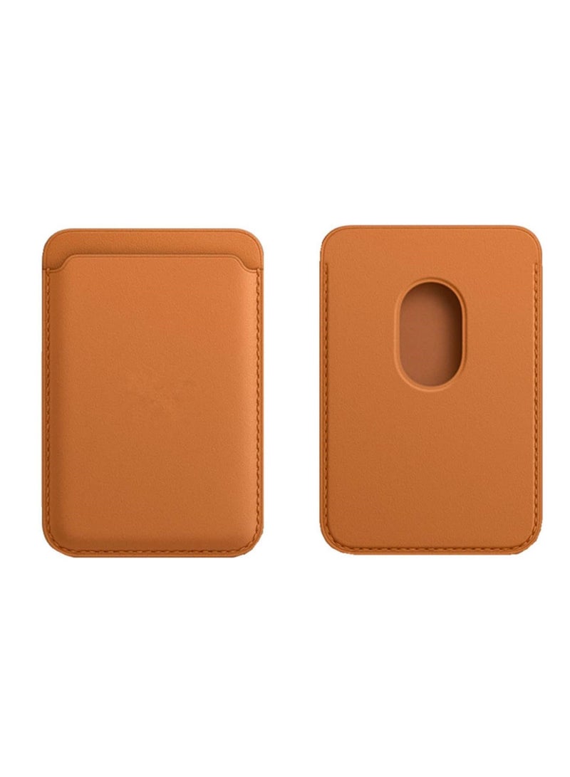 Magnetic card holder for leather credit card case for women and men, attaches to the mobile phone on the metal back 1piece - Image 1