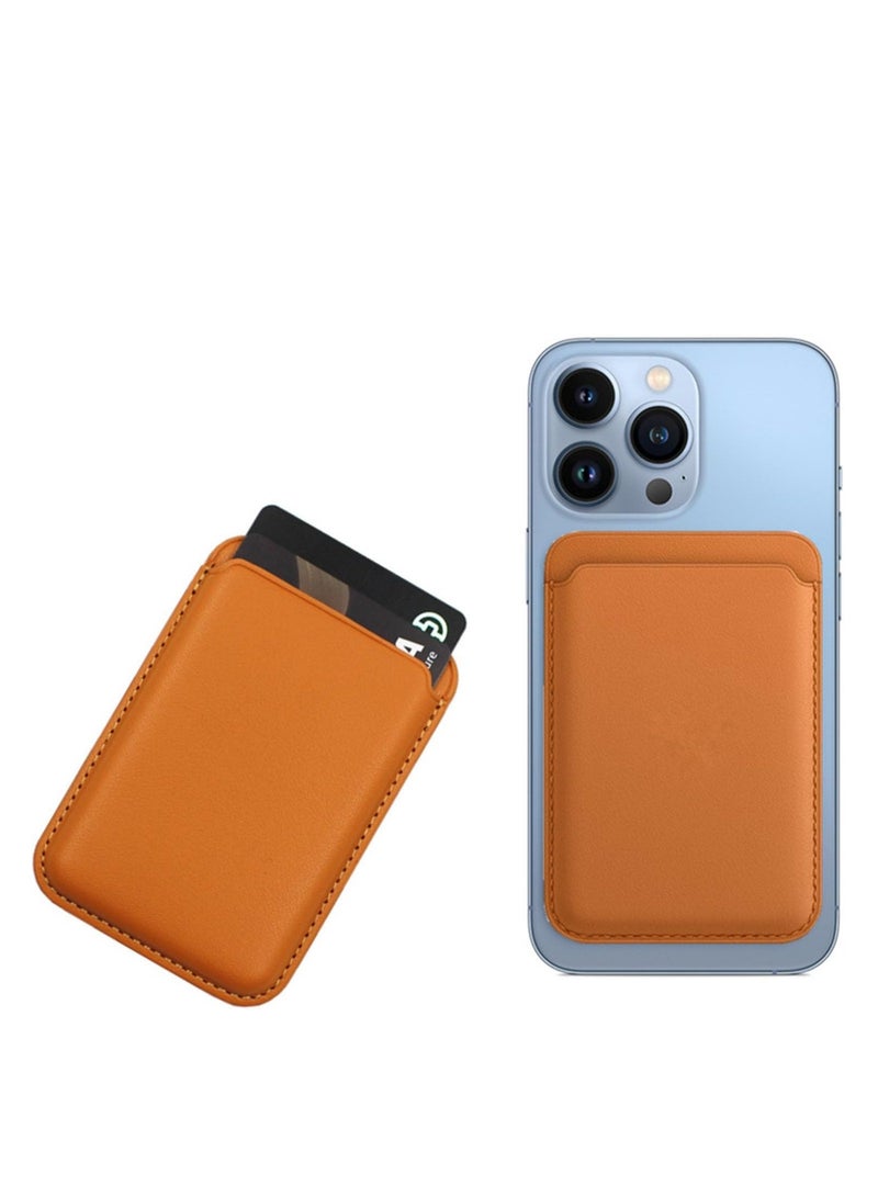 Magnetic card holder for leather credit card case for women and men, attaches to the mobile phone on the metal back 1piece - Image 4