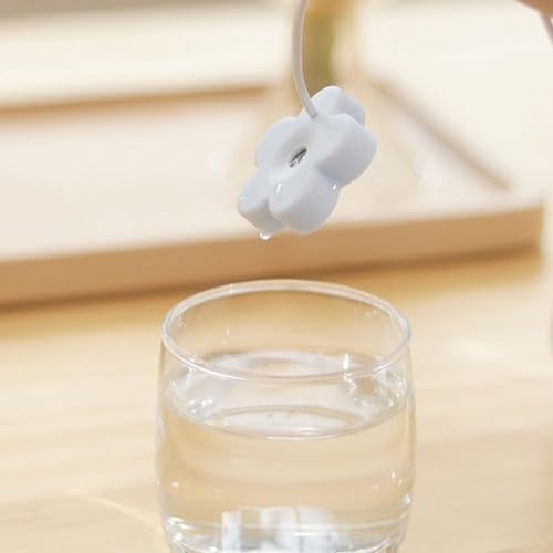 hobbyme 2Pcs USB Small Humidifier,Portable Creative Flower Humidifier,Easy to Use,Plastic Quiet Mini Air Humidifier for Home Bedroom Office Desk(White&Blue) - Image 3