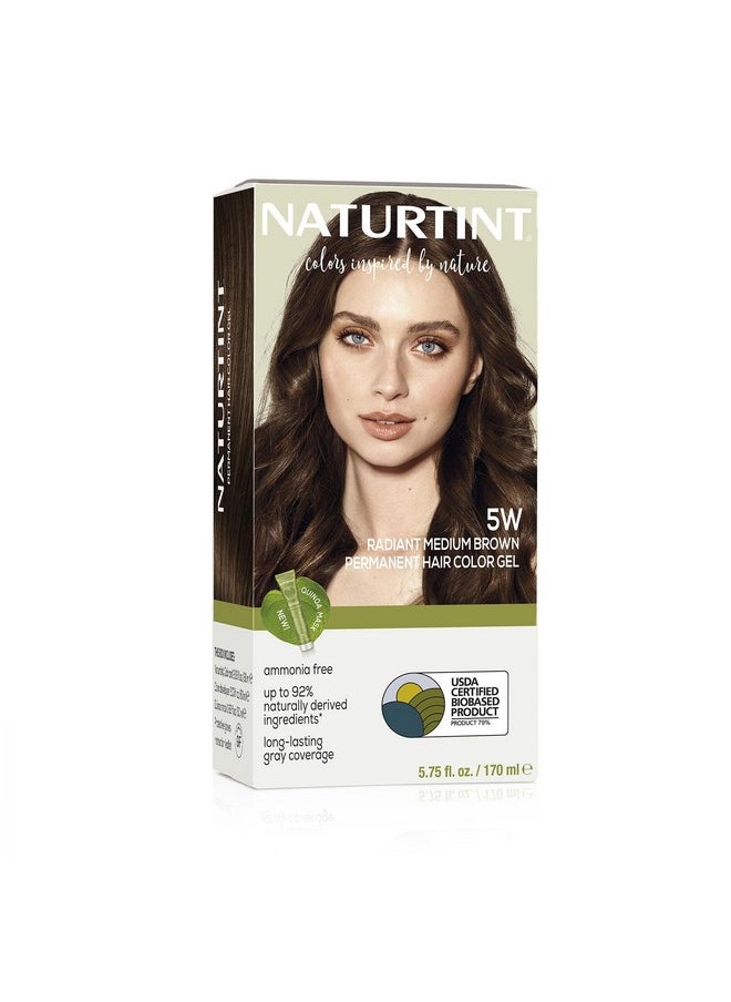 NATURTINT Permanent Hair Color 5W Radiant Medium Brown (Pack Of 1) Ammonia Free Vegan Cruelty Free Up To 100% Gray Coverage Long Lasting Results (Packaging May Vary)  - Image 1