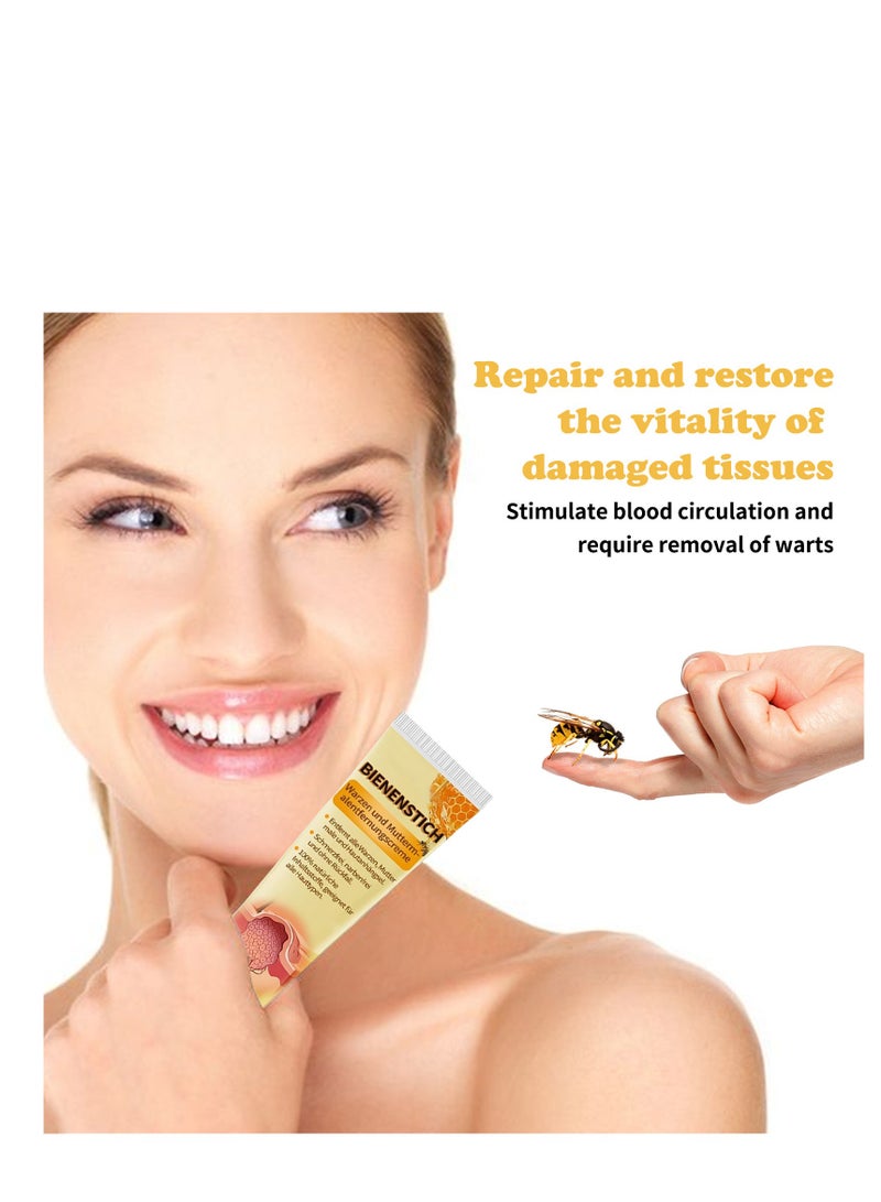 إيلهو كريم إزالة الثآليل، كريم إصلاح سم النحل الجديد 2024، كريم إزالة الثآليل المحمول اللطيف الآمن مع مستخلصات طبيعية لجميع أنواع البشرة، عالمي لكل من الرجال والنساء لإزالة الثآليل (60 جرامًا * 2) - Image 4