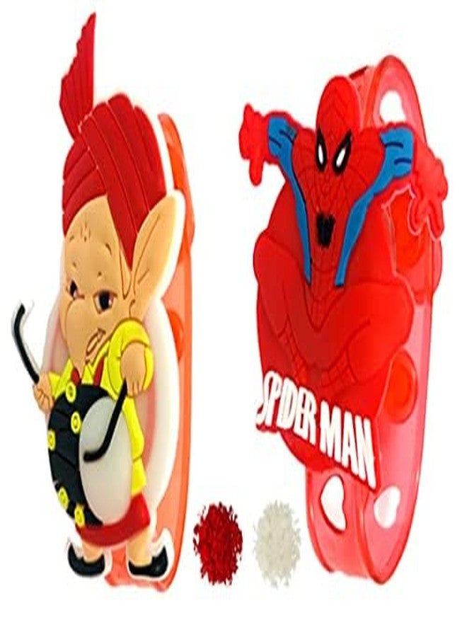 Evisha مجموعة راخي للأطفال من إيفيشا، قطعتان، مزودة بإضاءة LED وشخصيات كرتونية متنوعة | راخي للأطفال | سوار راخي | راخي للأطفال | راخي للأخ | مجموعة هدايا | سوار لوما رولي تشاول - Image 1