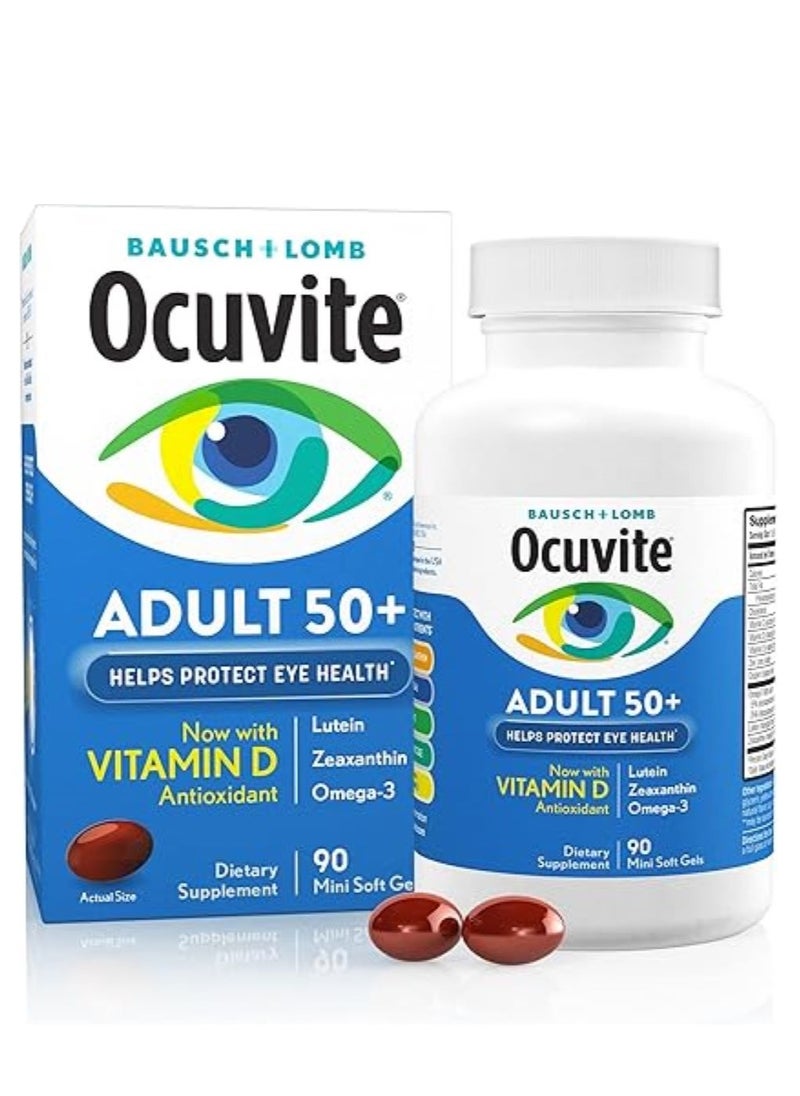 Bausch + Lomb "Bausch + Lomb Ocuvite, Eye Vitamin and Dietary Supplement for Advanced Eye Health Support, Specially Designed Formula for Advanced Needs, 90 Softgel Capsules"  - Image 1