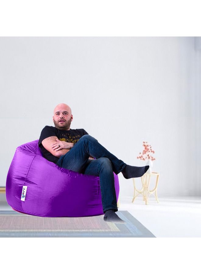 ويفي بين باج مقعد مريح دائري كبير باللون البنفسجي - مقاوم للماء - Image 2