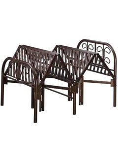 MOMENT Folding Bed [190X 90Cm] Folding Single Bed Heavy Duty Steel Metal Platform Bed Frame With Tool Free Setup, Brown  - Image 3