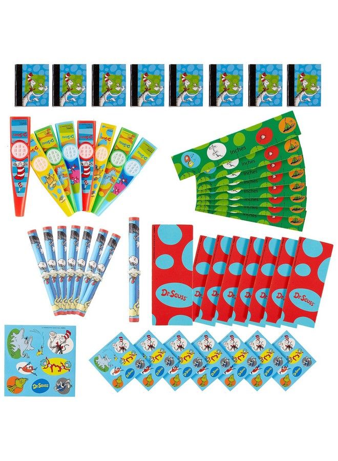 Amscan Dr. Seuss Party Favor Pack Includes Kazoos Sticker Sheets Bookmarks And More 48 Pieces - Image 2